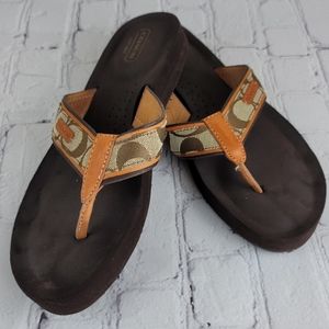 COACH "Juanita" wedge sandal